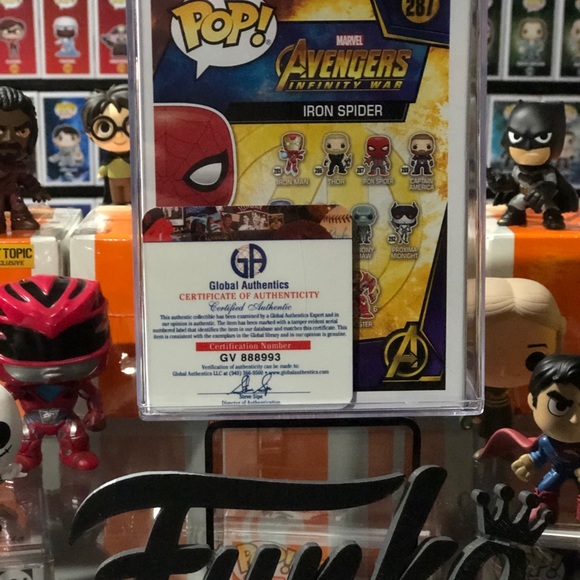 Stan Lee Autographed Funko Pop - Iron Spider #287 - Picture 2 of 3